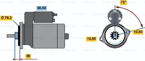 BOSCH 0 986 010 810 - Starteris www.autospares.lv