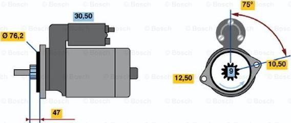 BOSCH 0 986 010 360 - Starteris autospares.lv