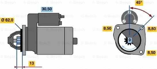 BOSCH 0 986 010 330 - Starteris www.autospares.lv