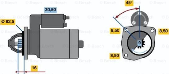 BOSCH 0 986 010 280 - Starteris autospares.lv