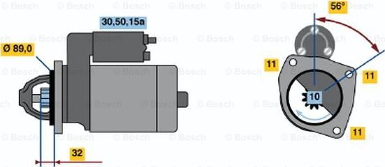 BOSCH 0 986 010 710 - Starteris autospares.lv