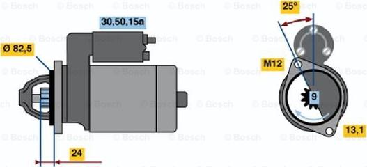 BOSCH 0 986 010 780 - Starter www.autospares.lv