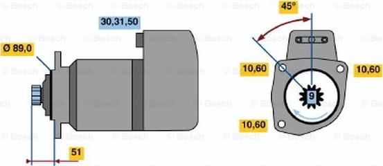 BOSCH 0 986 011 540 - Starteris www.autospares.lv