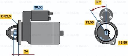 BOSCH 0 986 011 010 - Starteris www.autospares.lv