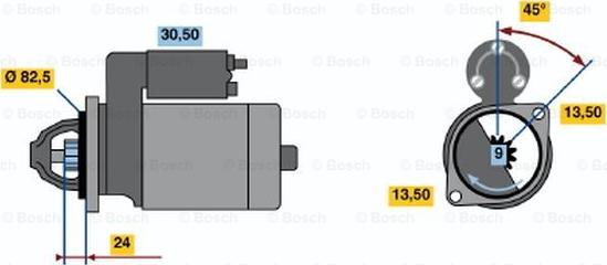 BOSCH 0 986 011 190 - Starteris www.autospares.lv