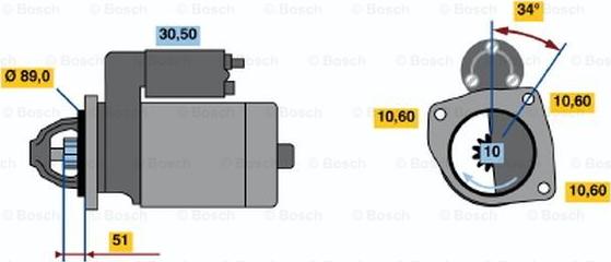 BOSCH 0 986 011 380 - Starteris www.autospares.lv