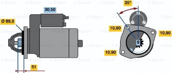 BOSCH 0 986 011 370 - Starter www.autospares.lv