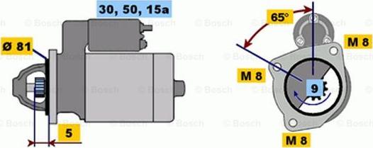 BOSCH 0 986 011 780 - Starter www.autospares.lv