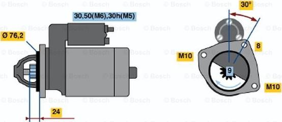 BOSCH 0 986 018 460 - Starteris www.autospares.lv