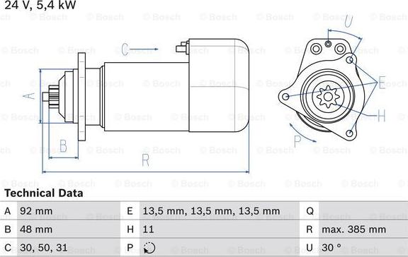 BOSCH 0 986 018 420 - Starteris autospares.lv