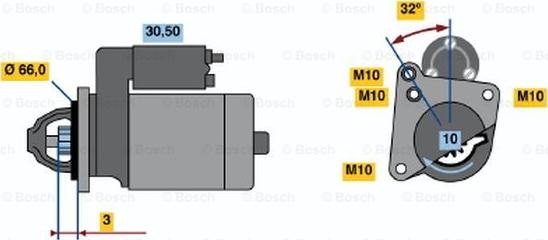 BOSCH 0 986 018 591 - Starteris autospares.lv