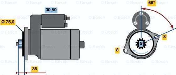 BOSCH 0 986 018 551 - Starter www.autospares.lv