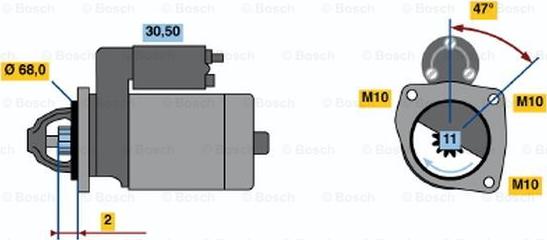 BOSCH 0 986 018 511 - Starteris www.autospares.lv