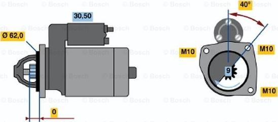 BOSCH 0 986 018 581 - Starteris www.autospares.lv