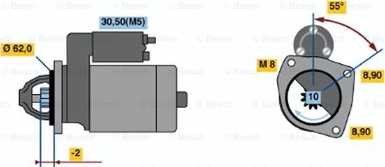 BOSCH 0 986 018 521 - Starter www.autospares.lv