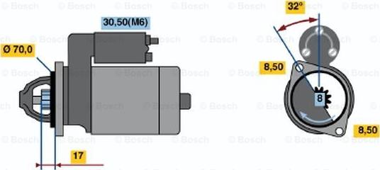 BOSCH 0 986 018 571 - Стартер www.autospares.lv