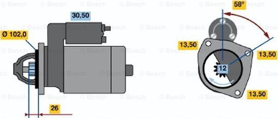 BOSCH 0 986 018 641 - Starteris www.autospares.lv