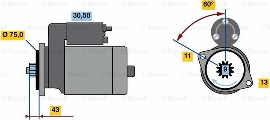 BOSCH 0 986 018 601 - Starteris www.autospares.lv