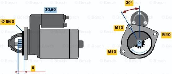 BOSCH 0 986 018 671 - Starteris autospares.lv