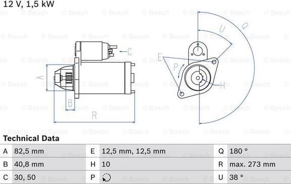 BOSCH 0 986 018 080 - Starteris autospares.lv