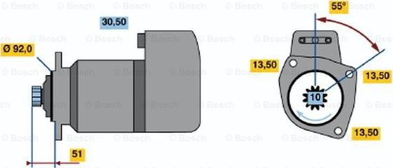 BOSCH 0 986 018 100 - Starter www.autospares.lv