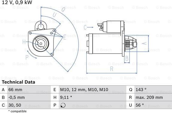 BOSCH 0 986 018 860 - Стартер www.autospares.lv