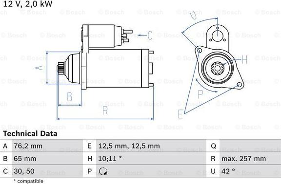 BOSCH 0 986 018 390 - Starteris www.autospares.lv