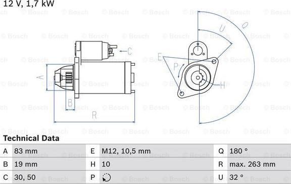 BOSCH 0 986 018 210 - Starteris autospares.lv