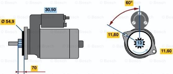 BOSCH 0 986 018 761 - Starteris autospares.lv