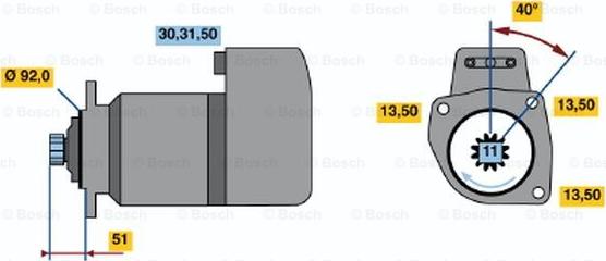 BOSCH 0 986 013 420 - Starteris autospares.lv