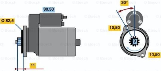 BOSCH 0 986 013 551 - Starteris www.autospares.lv