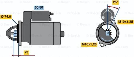 BOSCH 0 986 013 531 - Starteris www.autospares.lv