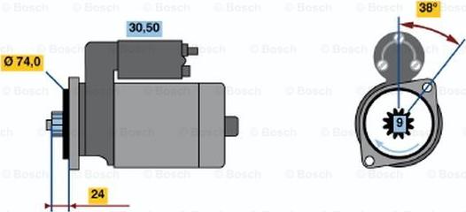 BOSCH 0 986 013 571 - Стартер www.autospares.lv