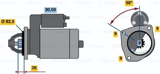 BOSCH 0 986 013 640 - Starteris www.autospares.lv