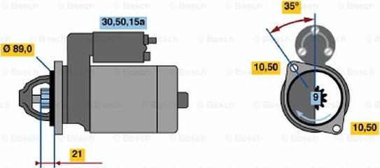 BOSCH 0 986 013 160 - Starteris autospares.lv