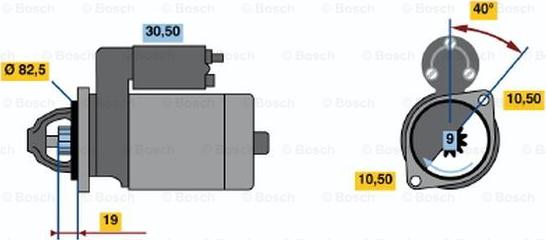 BOSCH 0 986 013 100 - Starter www.autospares.lv