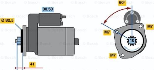 BOSCH 0 986 013 831 - Starteris autospares.lv