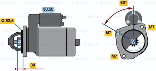 BOSCH 0 986 013 791 - Стартер www.autospares.lv