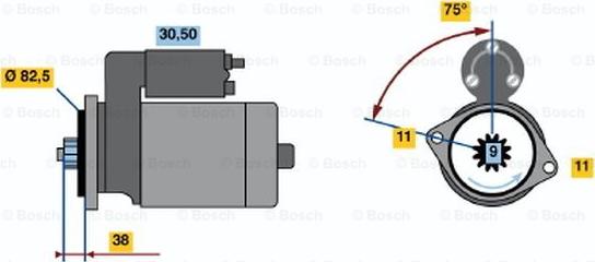 BOSCH 0 986 012 901 - Starteris autospares.lv