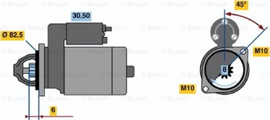 BOSCH 0 986 012 911 - Стартер www.autospares.lv