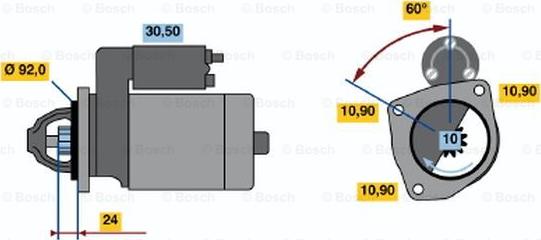 BOSCH 0 986 012 470 - Starteris www.autospares.lv