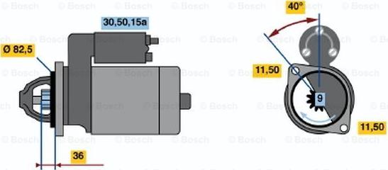 BOSCH 0 986 012 061 - Starteris autospares.lv