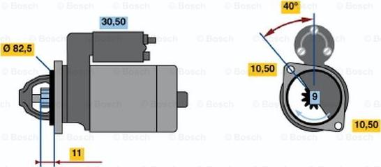 BOSCH 0 986 012 101 - Starteris autospares.lv