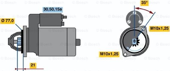 BOSCH 0 986 012 171 - Starteris autospares.lv