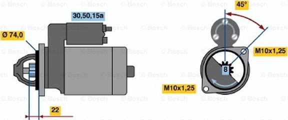 BOSCH 0 986 012 861 - Starteris www.autospares.lv