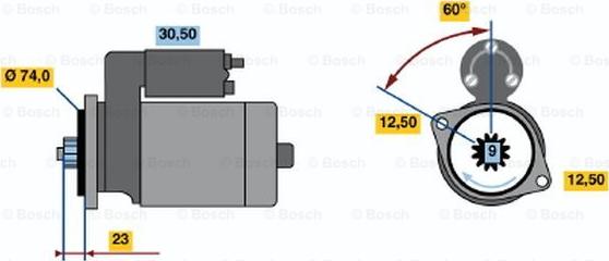 BOSCH 0 986 012 821 - Starteris autospares.lv