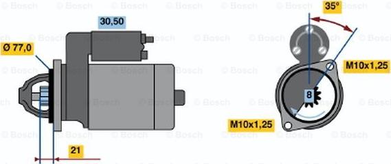 BOSCH 0 986 012 871 - Стартер www.autospares.lv