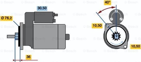 BOSCH 0 986 012 330 - Starteris www.autospares.lv