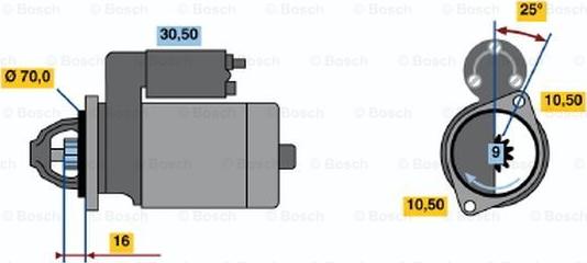 BOSCH 0 986 012 241 - Starteris autospares.lv