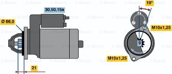 BOSCH 0 986 012 221 - Стартер www.autospares.lv